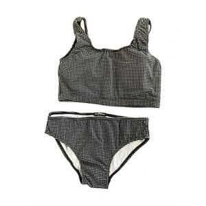 NEW PLANET SEA girls two-piece bikini set in black gingham